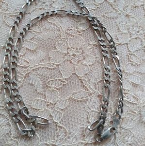 Vintage 925 Sterling Silver Figaro Chain